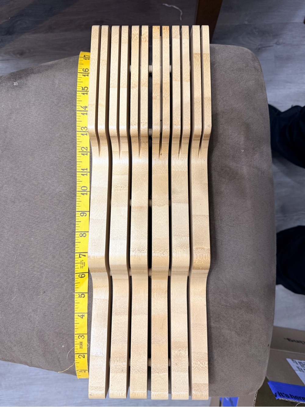 Solid Wood Knife Block/Organizer for Drawer